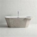 Vasca da bagno in pietra naturale con rubinetto incassato 180 x 80 x 50cm