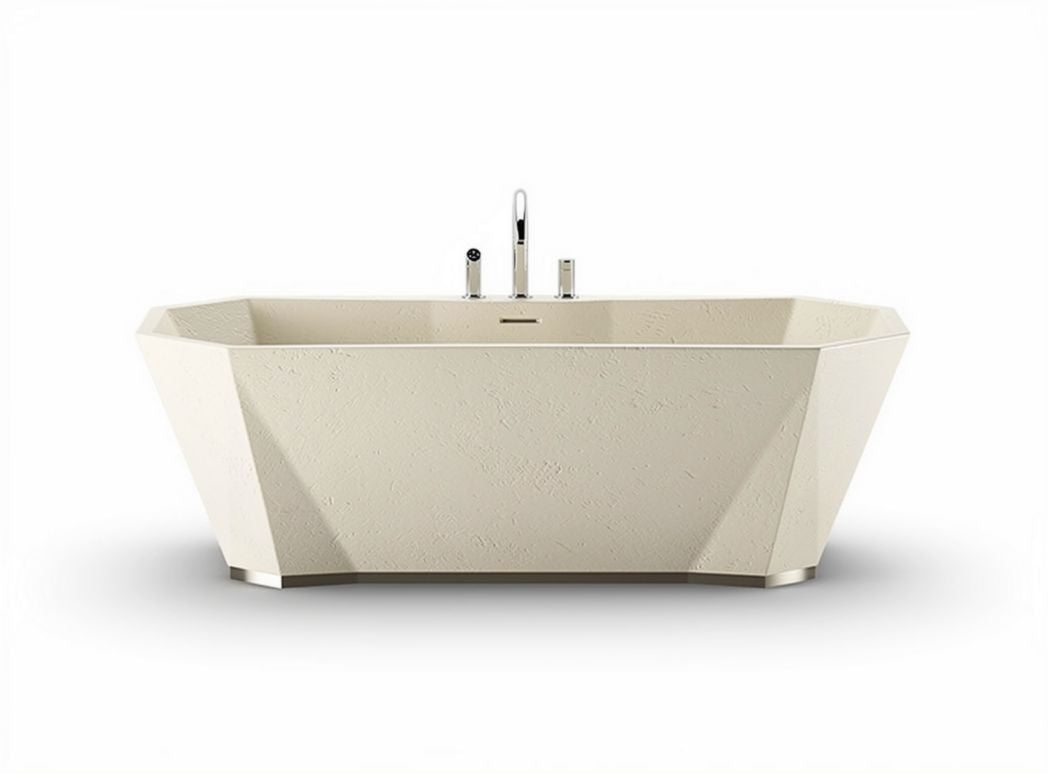 Vasca da bagno in resina resistente colore avorio dimensioni 180 x 80 x 60cm