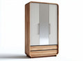 Armadio moderno in legno di rovere con specchio e quattro cassetti 180 x 100 x 50cm