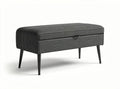Panca in tessuto grigio con vano contenitore dimensioni 100 x 40 x 45cm